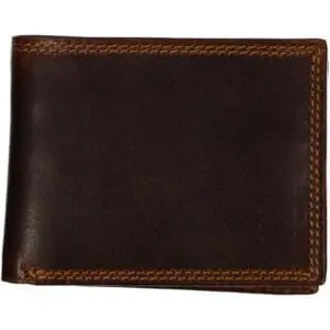 Leðurveski fyrir karla Tan með RFID Vörn