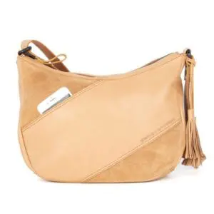 Spikes & Sparrow Leather Crossbody Bag Lorain Camel