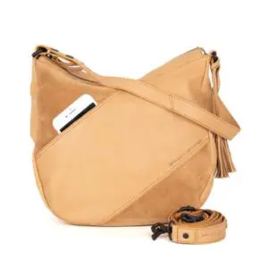 Spikes & Sparrow leður axlar/skrossbolstaska Natalia Camel