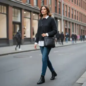 PAVINI Leður Crossover Svört