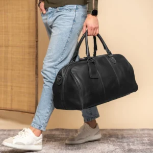 The Chesterfield William Leður Helgartaska Svört