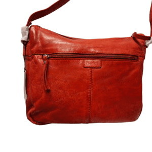 Pavini Leðurtaska Rauð Crossbody