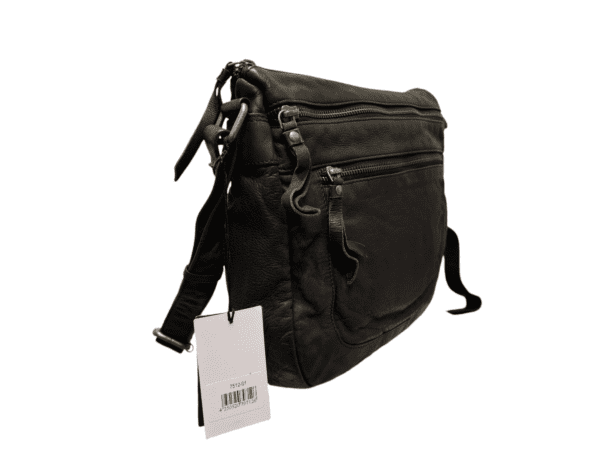 Pavini Leðurtaska Svört Crossbody