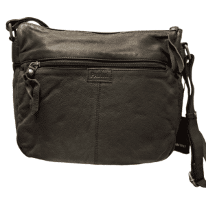 Pavini Leðurtaska Svört Crossbody