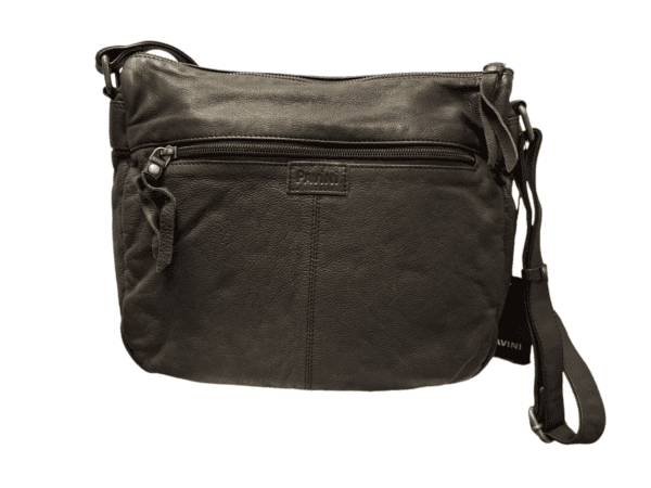 Pavini Leðurtaska Svört Crossbody