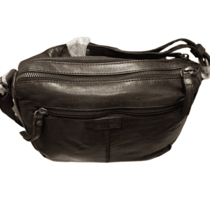 Pavini Leðurtaska Svört Crossbody