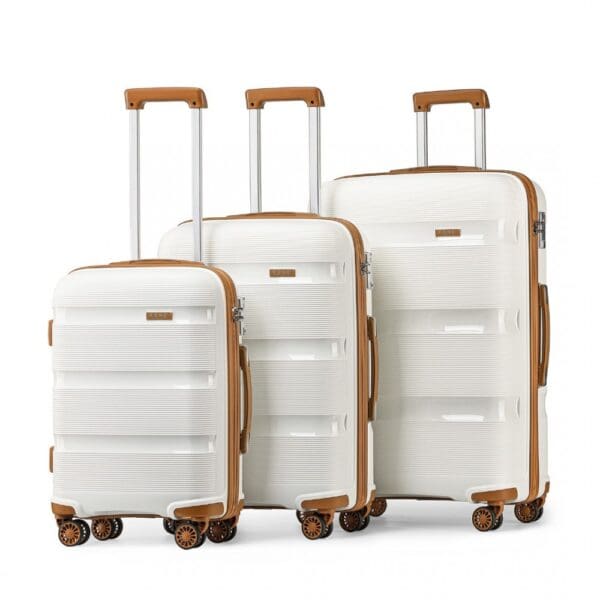 Ferðataska KONO BRIGHT HARD SHELL PP 76cm Cream - Image 10