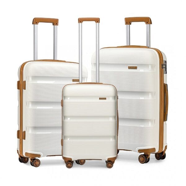 Ferðataska KONO BRIGHT HARD SHELL PP 76cm Cream