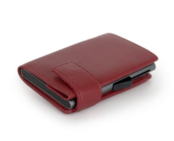 SecWal Leður RFID Kortaveski Rautt XL 8-10 kort - Image 6