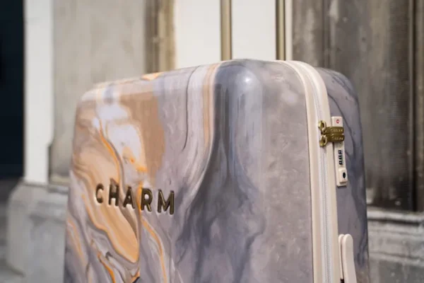 Charm London Travel Suitcase 75 cm Ljós Grá - Image 10
