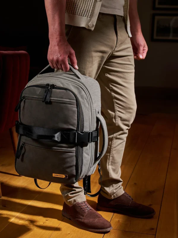 Evos Stækanleg Hybrid Bakpoki Grár á hjólum  40x30x20 / 40x30x15 cm - Image 5