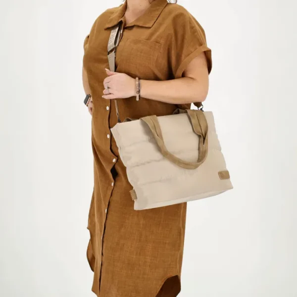 Zebra Trends Elske puffy handtaska M Taupe - Image 6