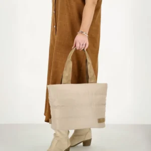 Zebra Trends Elske puffy handtaska M Taupe