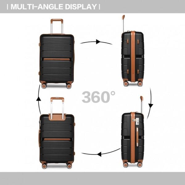 Ferðataska  BRITISH TRAVELLER 76cm Svört 28" - Image 7