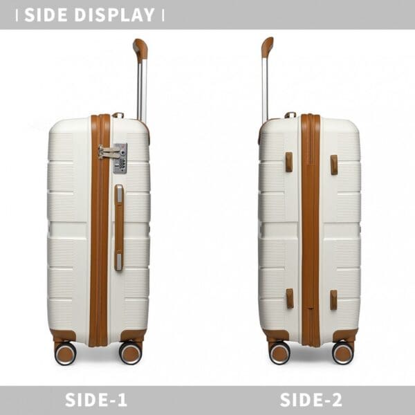 Ferðataska  BRITISH TRAVELLER 76cm Cream 28" - Image 11