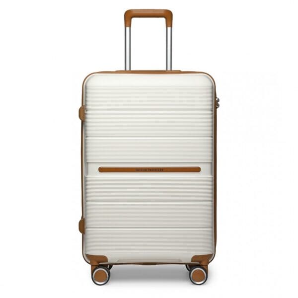 Ferðataska  BRITISH TRAVELLER 76cm Cream 28" - Image 2