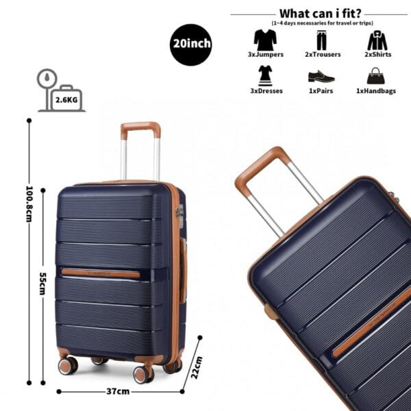 Ferðataska  BRITISH TRAVELLER 76cm Blá 28" - Image 12