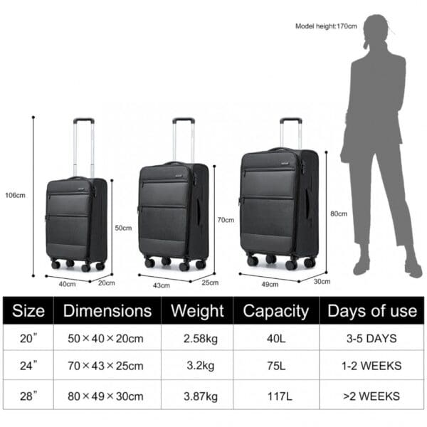 BRITISH TRAVELLER Svört 28" Stækkanleg - Image 13