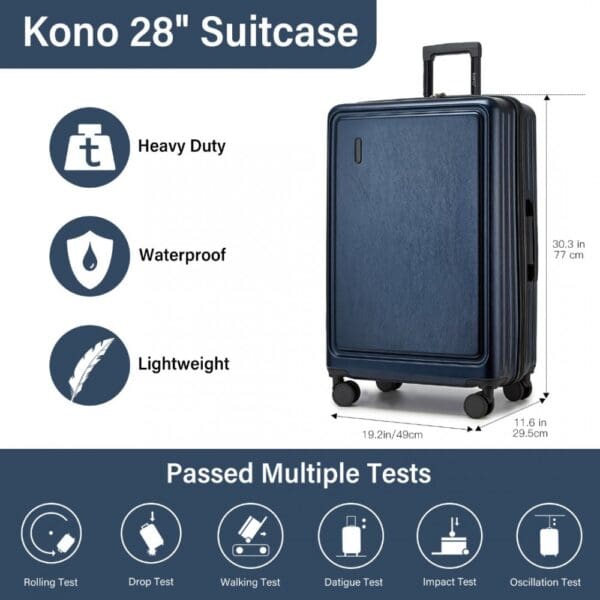 Ferðataska KONO 28" Blá - Image 9