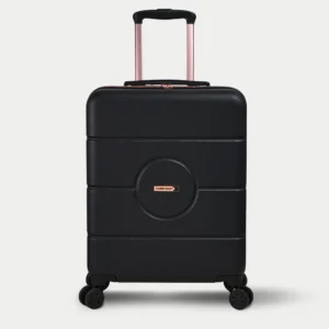Seville 40L Cabin Suitcase  Black and Rose Gold