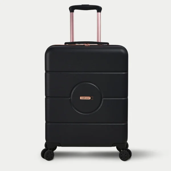 Seville 40L Cabin Suitcase  Black and Rose Gold
