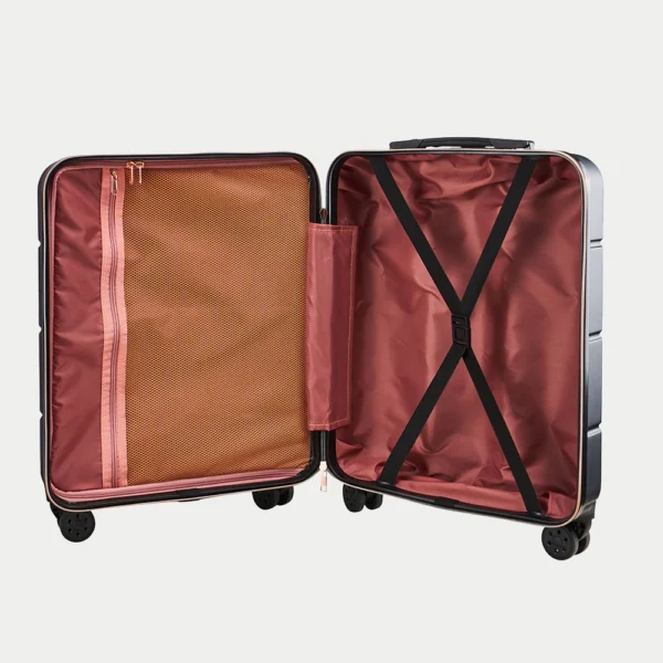 Seville 40L Cabin Suitcase  Black and Rose Gold - Image 4
