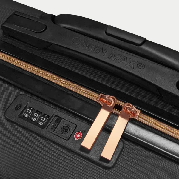 Seville 40L Cabin Suitcase  Black and Rose Gold - Image 10
