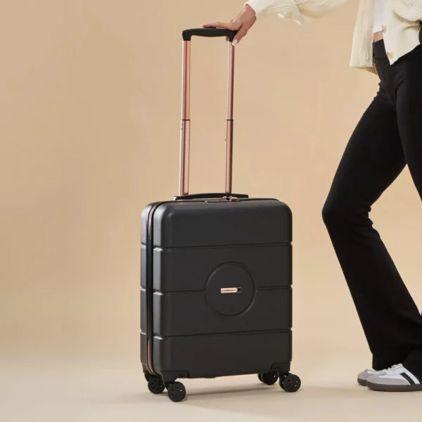 Seville 40L Cabin Suitcase  Black and Rose Gold - Image 3