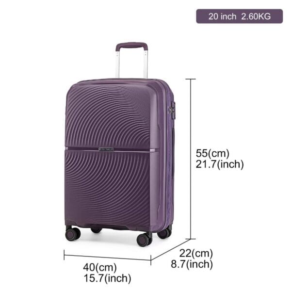 British Traveller Hörð PP og TSA-lás 28" Fjólublá - Image 5