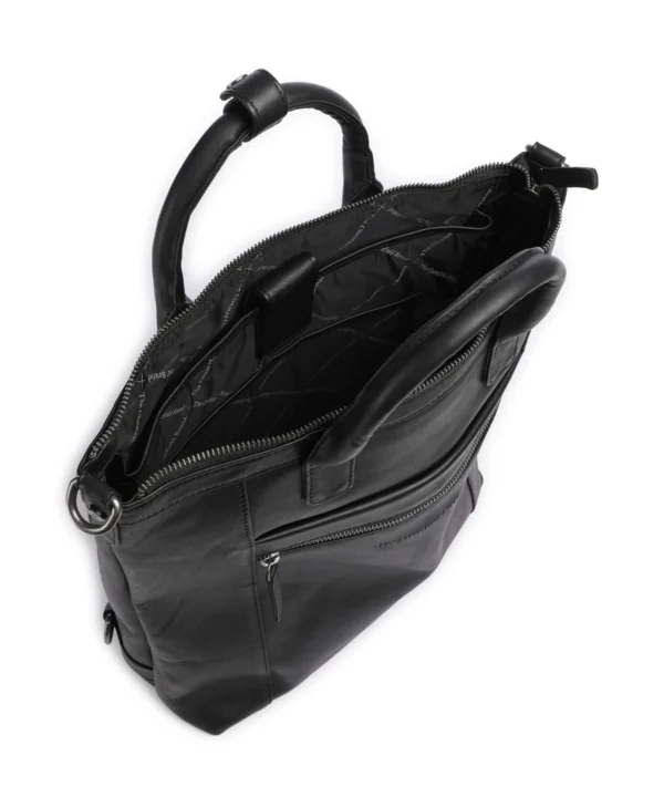 The Chesterfield Brand Leðurbakpoki Luisa Svartur 15" - Image 2