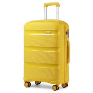 Ferðataska KONO BRIGHT HARD SHELL PP 55cm Gul