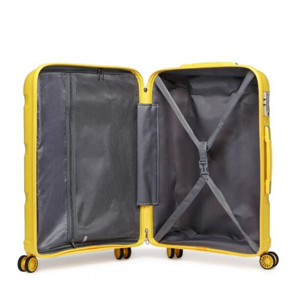 Ferðataska KONO BRIGHT HARD SHELL PP 76cm Gul - Image 7