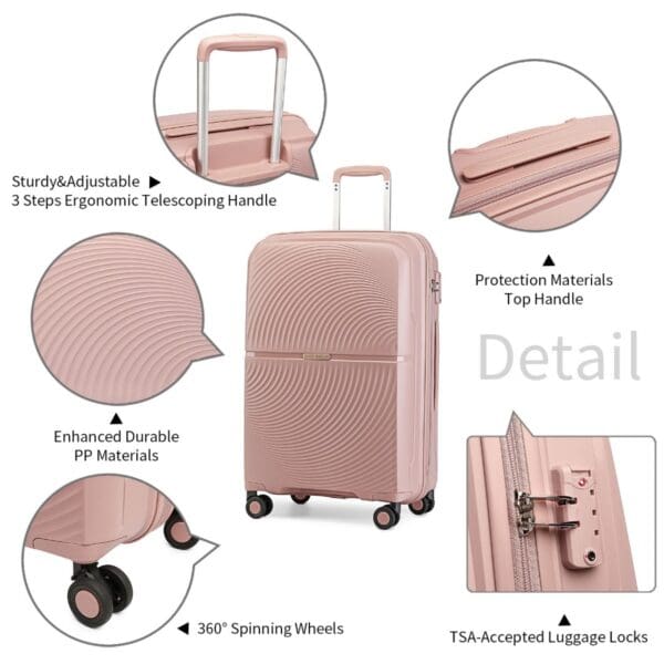 British Traveller Hörð PP og TSA-lás 28" Nude - Image 10