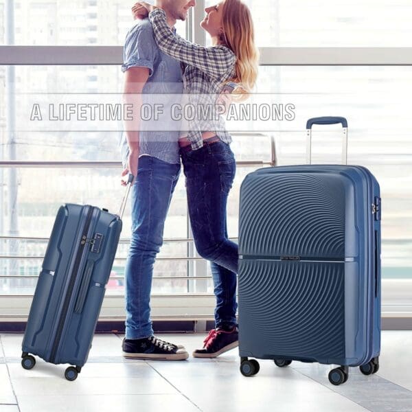 British Traveller Hörð PP og TSA-lás 24" Blá - Image 2