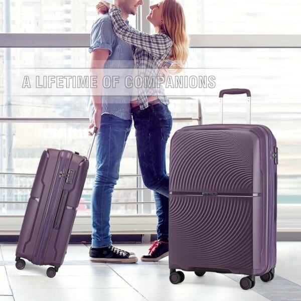 British Traveller Hörð PP og TSA-lás 24" Fjólublá - Image 2