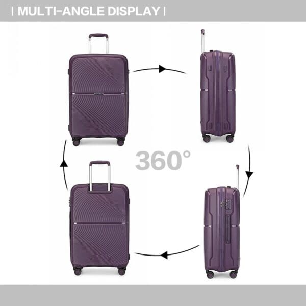 British Traveller Hörð PP og TSA-lás 24" Fjólublá - Image 5