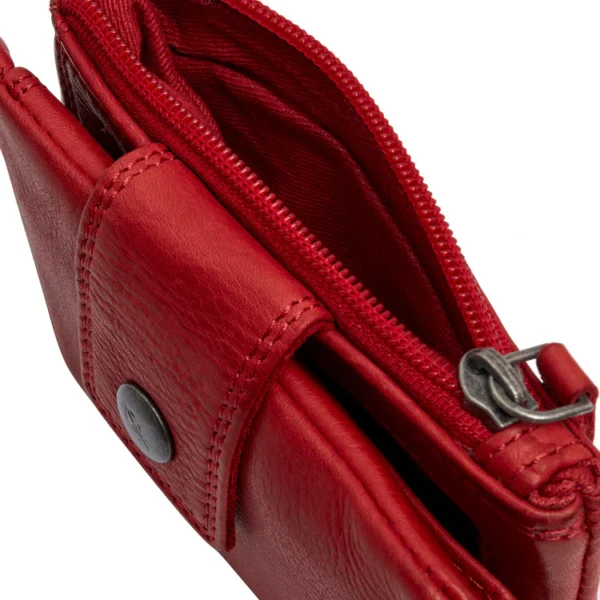 Chesterfield Leðurveski Mavona  Rautt RFID Vörn - Image 4