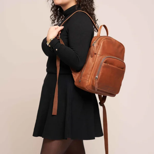 The Chesterfield Brand Leðurbakpoki Santana Coníak - Image 4