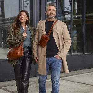 Spikes & Sparrow Leður Axlarpoka  Elliana Brandy Cognac