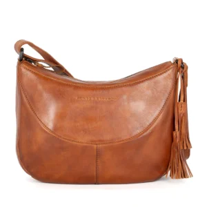 Spikes & Sparrow Leður Axlarpoka  Elliana Brandy Cognac