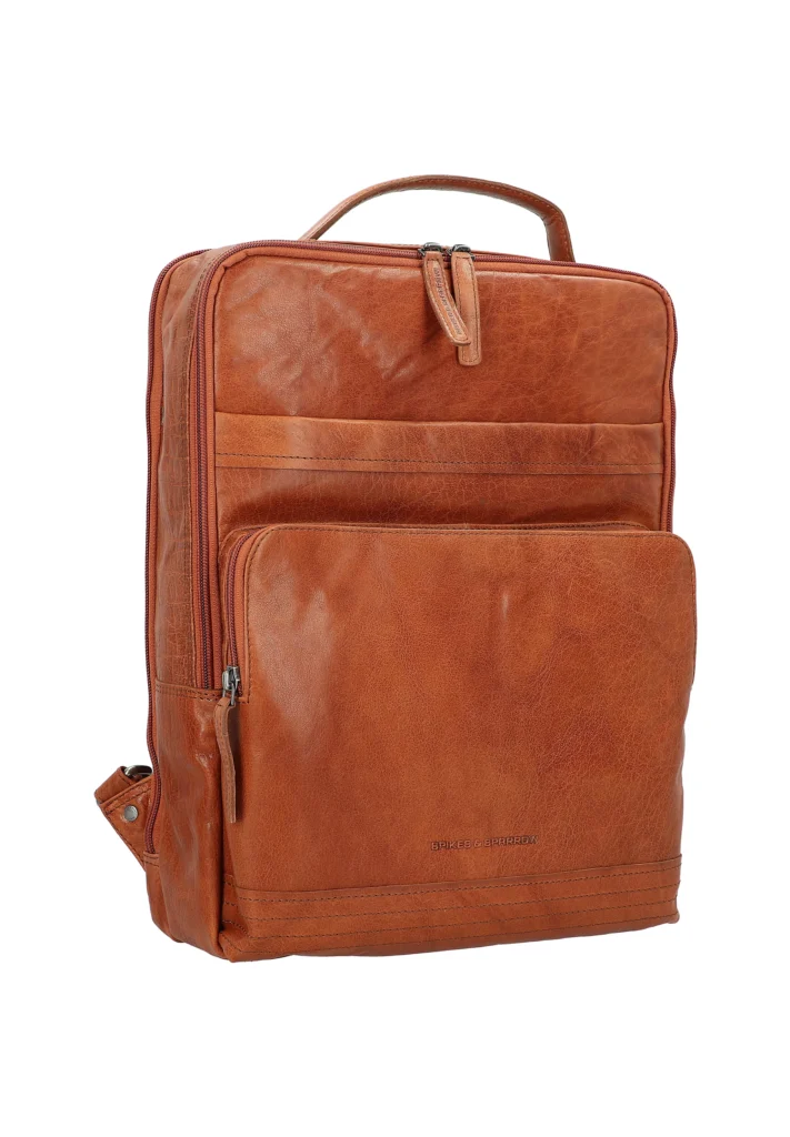 Spikes & Sparrow leðurbakpoki  Virginia Coníak