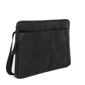 Spikes & Sparrow leður fartölvuhulstur  Seattle  Svart 15.6"