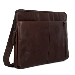 Spikes & Sparrow leður fartölvuhulstur  Seattle  Dökkbrúnn 15.6"