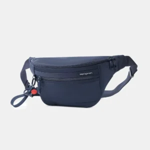 ZIVA Mittistaska og axlarpoki Blá + RFID 100% endurunnið RPET