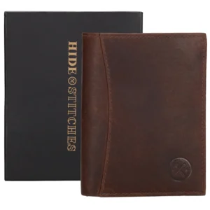Hide & Stitches Da Vinci Seðlaveski Dökk Brúnt RFID vörn